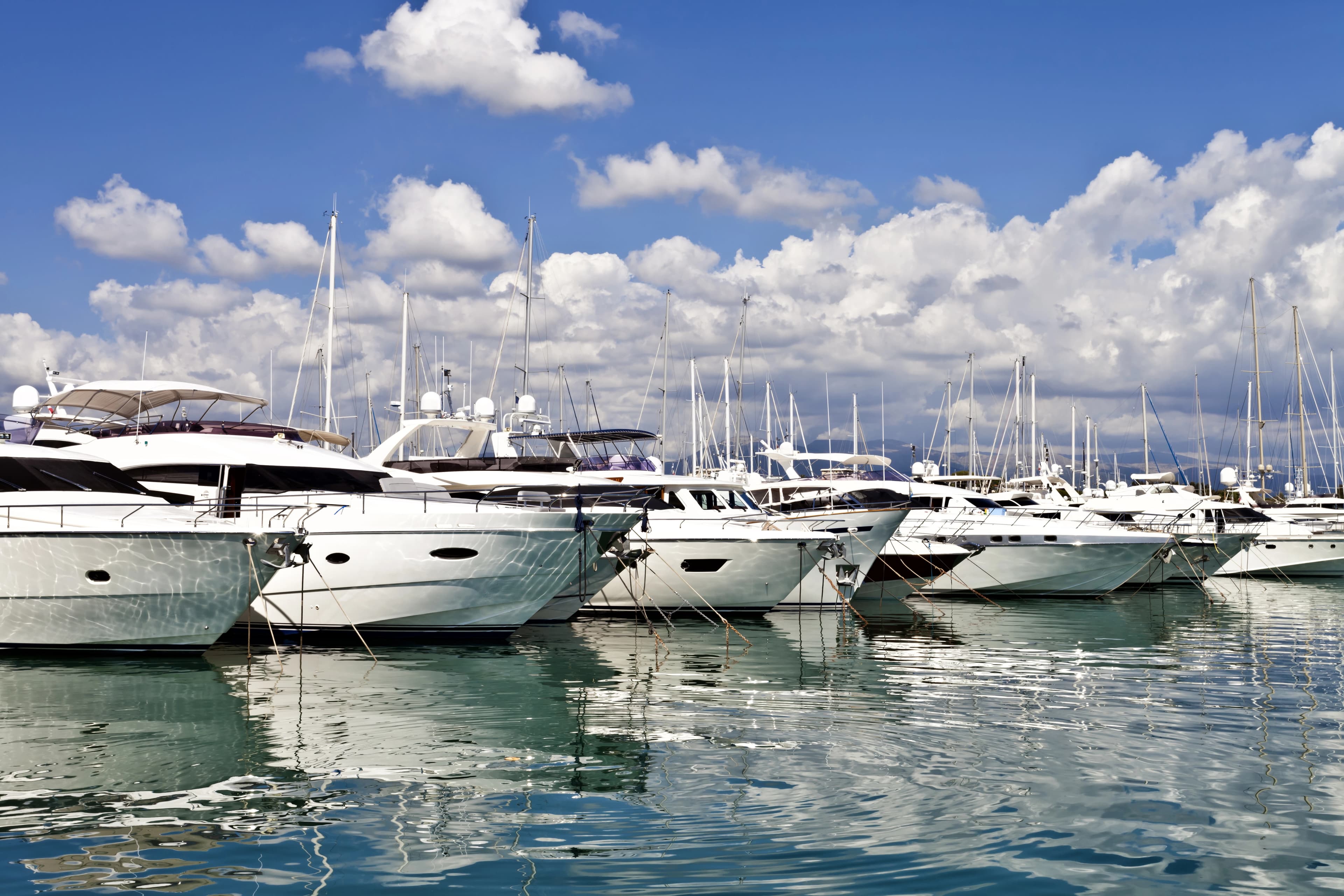 Yacht at anchor